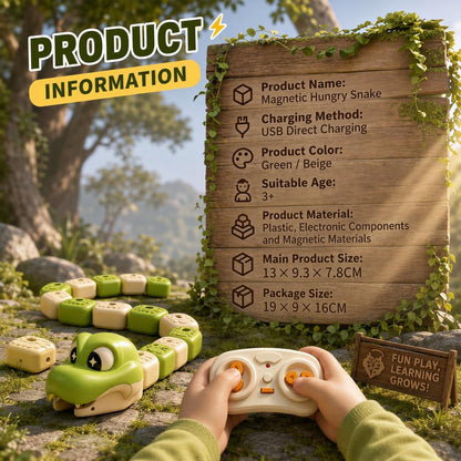 Remote Control Snake Toy with Magnetic Blocks