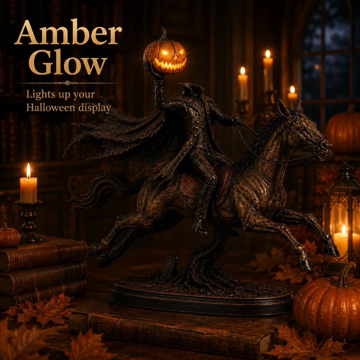 ⏰Limited Stock 50% OFF - 🎃🏇Midnight Chase Headless Horseman Statue