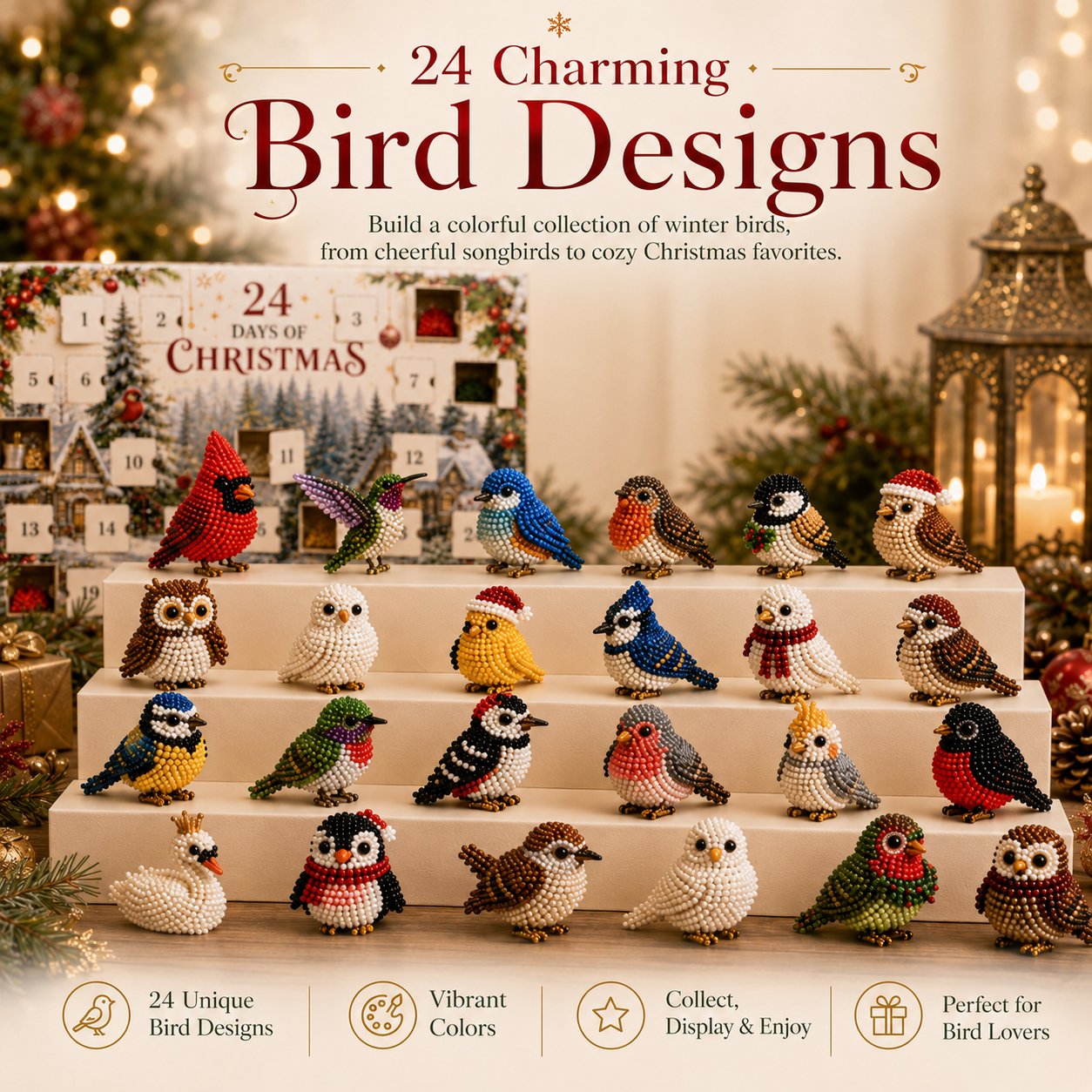 Beaded Bird Advent Calendar