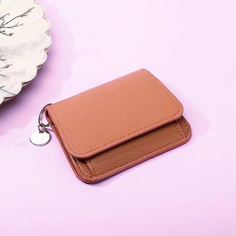 💖🌹RFID Short Wallets for Women – Fashionable Card Holder with Key Ring & Coin Purse