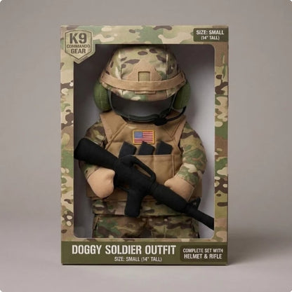 🐶 PawTrooper™ Dog Soldier Costume – Funny Tactical Pet Outfit