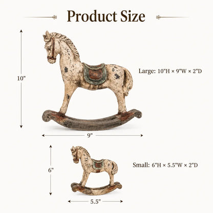 🎠Vintage Heirloom Rocking Horse Decor Set of 2