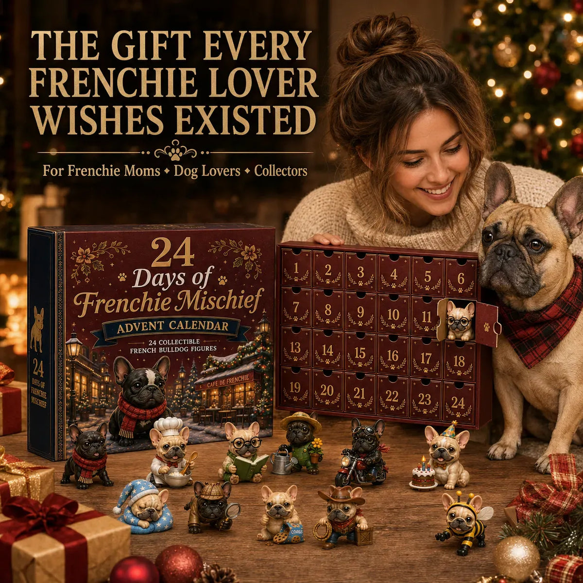 ⏳Last Day 49% OFF – 🐶 24-Day French Bulldog Christmas Advent Calendar | 24 Unique Collectible Frenchie Characters with Different Outfits, Personalities & Daily Holiday Surprises 🎄