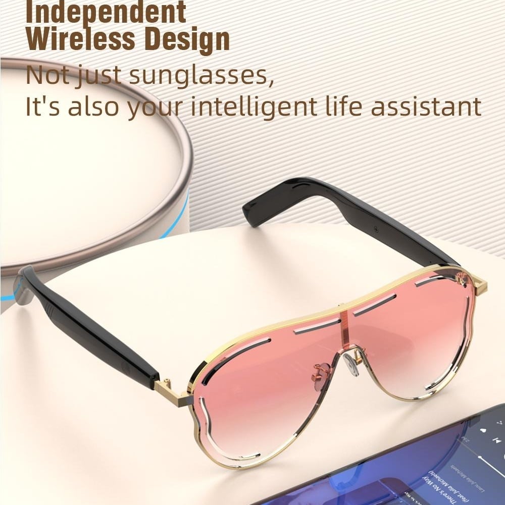 🎖️Smart Bluetooth 5.4 Audio Sunglasses – Open-Ear, UV & Blue Light Protection