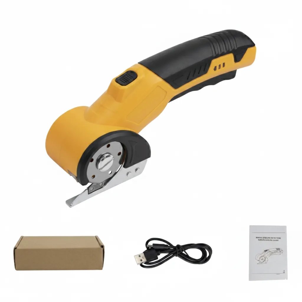 🎉 Cordless Electric Scissors 3.7V – Rechargeable Heavy Duty Cutter with Safety Lock