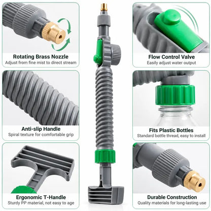 2PCS Reusable Bottle Sprayer Nozzle – Plant Watering & Cleaning Tool