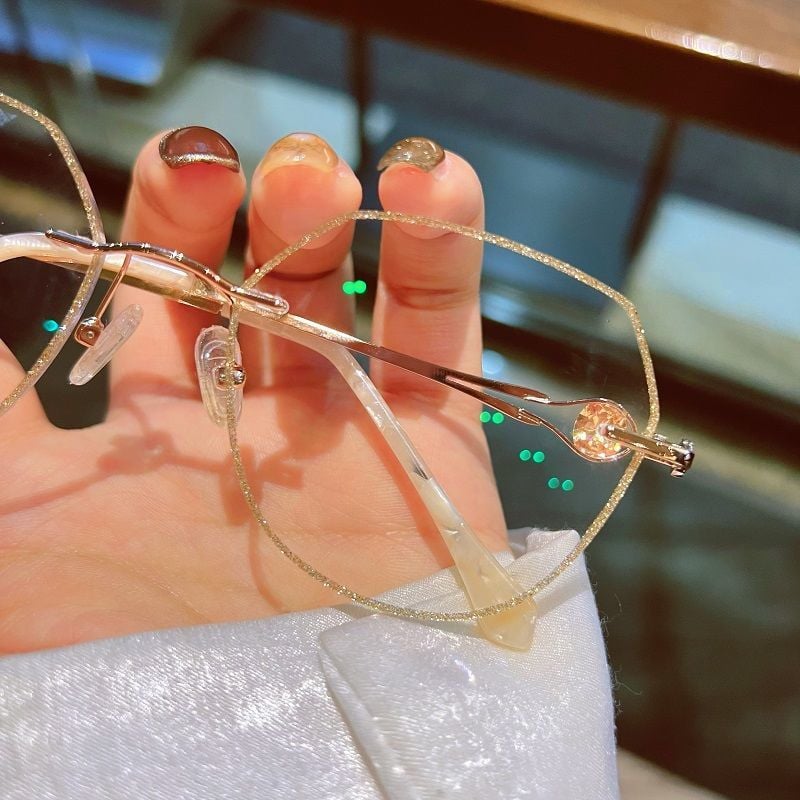 🌟WOMEN'S DIAMOND RIMLESS ANTI-BLUE LIGHT PRESBYOPIA GLASSES