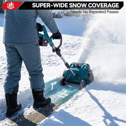 52.8" Brushless Cordless Snow Shovel Foldable with Wheels | For Makita 18V Battery