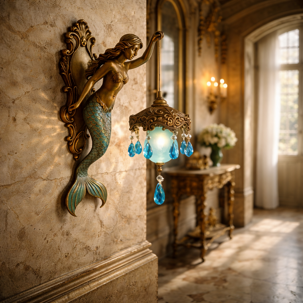 Aurelia™ - Vintage Mythic Glow Wall Lamp (Mermaid & Elves Edition)
