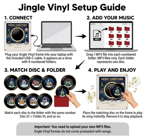 Christmas Tunes Player – 9 Magnetic Discs