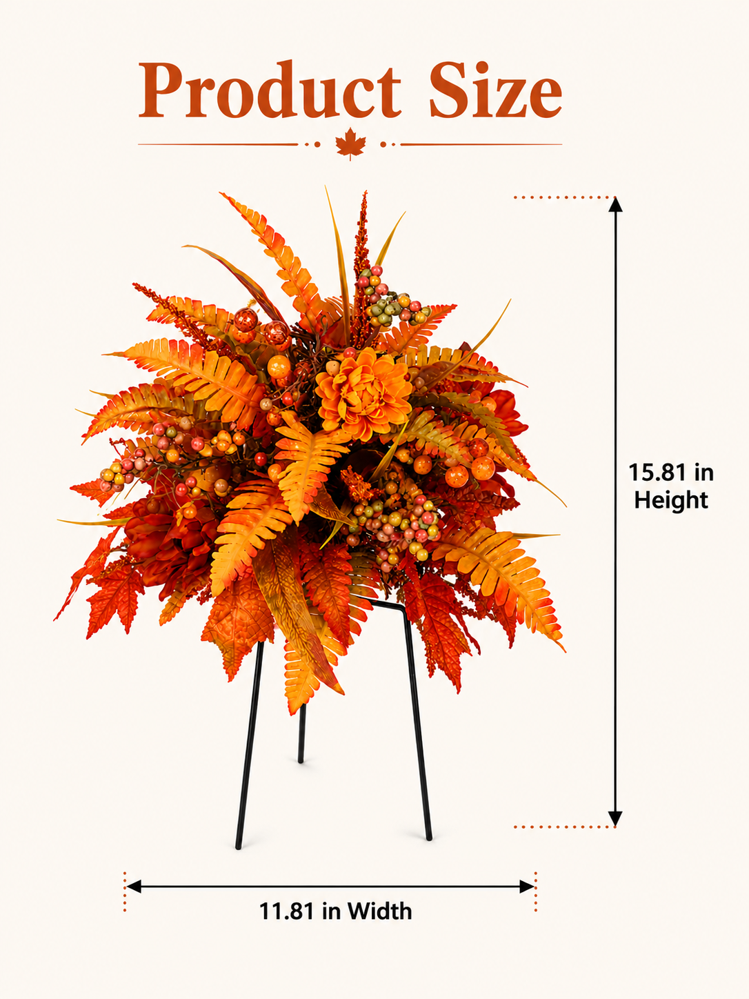 Autumn harvest floral arrangement details