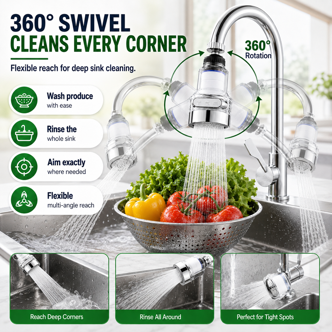 🚰 SAVE 50%! 💧 360° Faucet Filter – 6-Layer Filtration, 3 Spray Modes & Splash-Free Design – Cleaner Water, Effortless Cleaning ✨