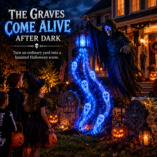 🎁Today 43% OFF🎁💀Halloween Soul Harvester Animated Garden Light