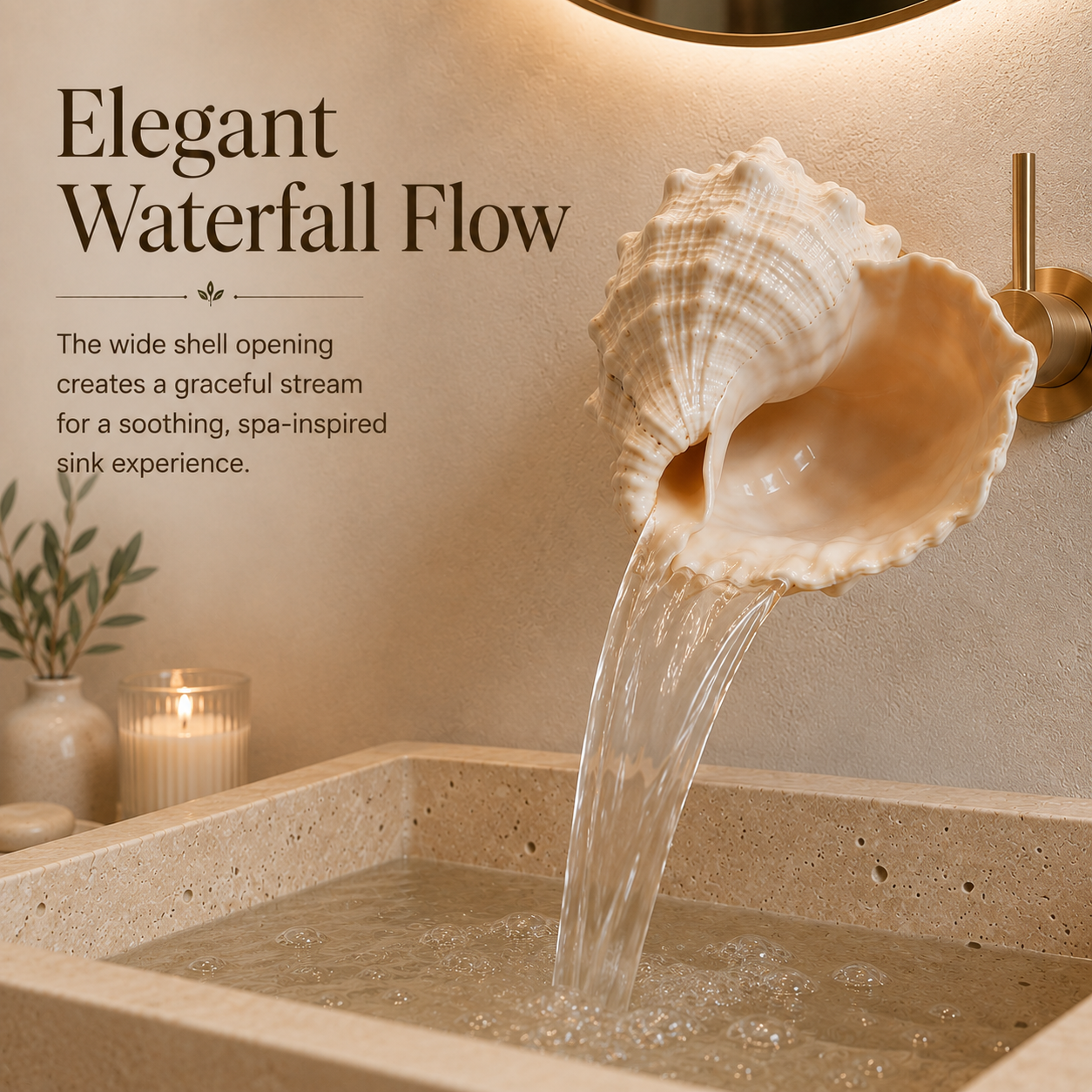 🐚Coastal Seashell Wall-Mount Faucet