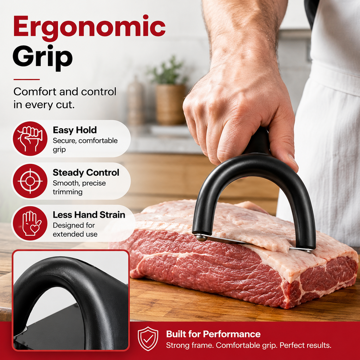 🔥 54% OFF! 🥩 Handheld Fat Trimmer for Beef & Pork BBQ Prep