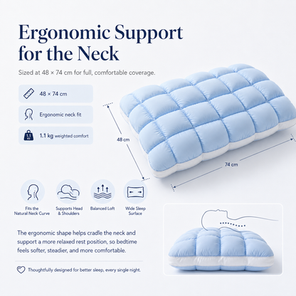 Cloud-Like Weighted Comfort Pillow – Soft Neck Support