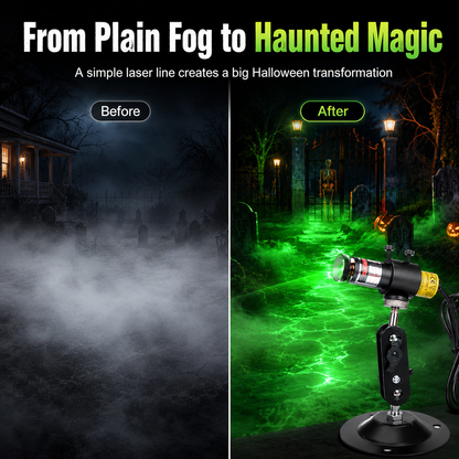 🎃Halloween Green Laser Fog Projector for Swamp Effect