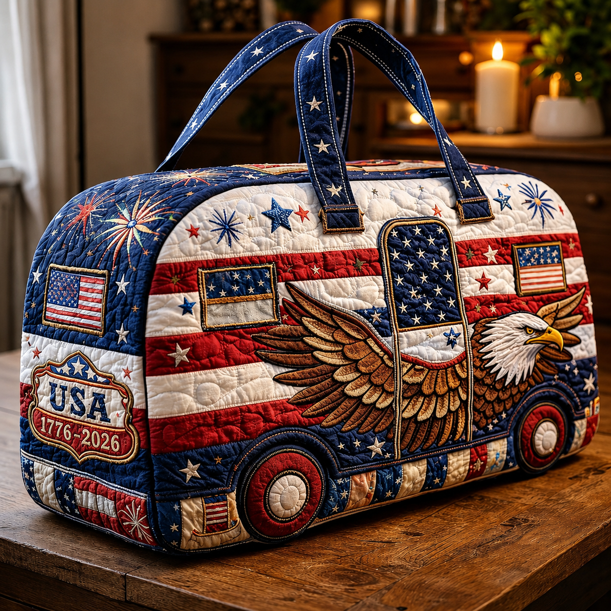 ?LAST DAY 50% OFF ??? American 250th Anniversary Quilted Travel Duffle Bag