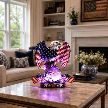 🔥FINAL HOUR 50% OFF💖US Liberty Eagle Flag LED Desk Lamp – USA Patriotic Home Decor