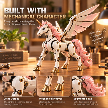 🦄 2-in-1 Transforming Mechanical Unicorn Egg – Winged Fantasy Figure