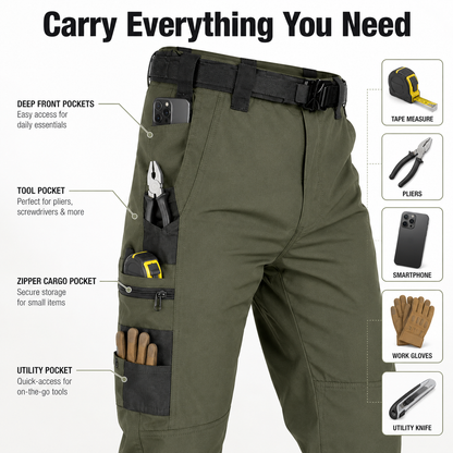 🔥 25,000+ Sold | Men’s FR Tactical Work Pants – Flame-Resistant, Tougher Than Jeans 💪