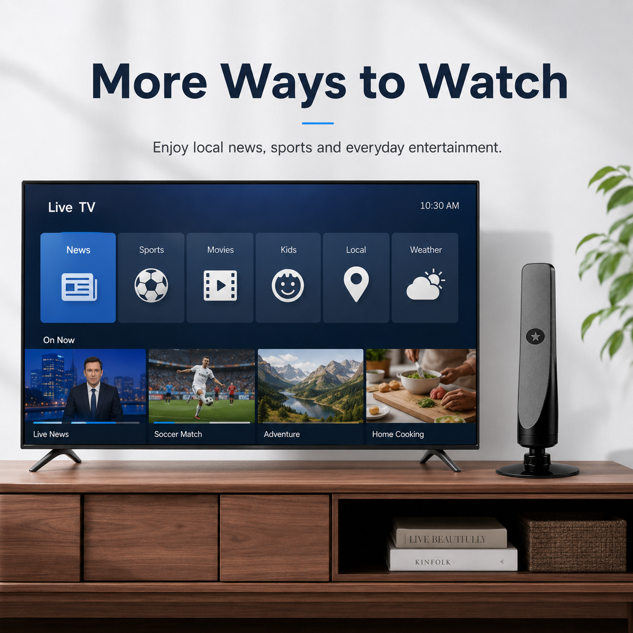 📺📺📺 No Subscription. No Installation. Just Plug In & Enjoy Local TV.