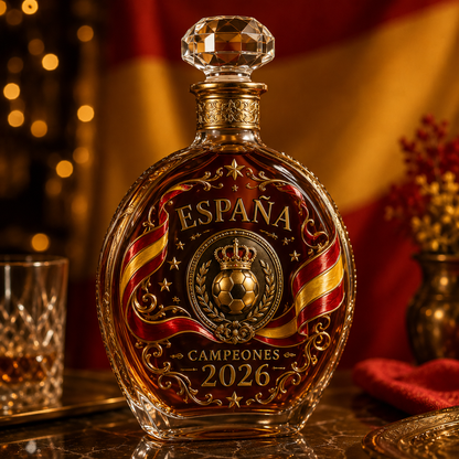 🏆España Campeones 2026 Commemorative Whiskey Decanter & Glassware Collection