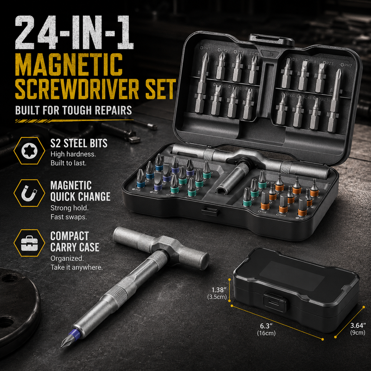 ⚡ HOT SALE🔩 24-in-1 Precision Screwdriver Kit