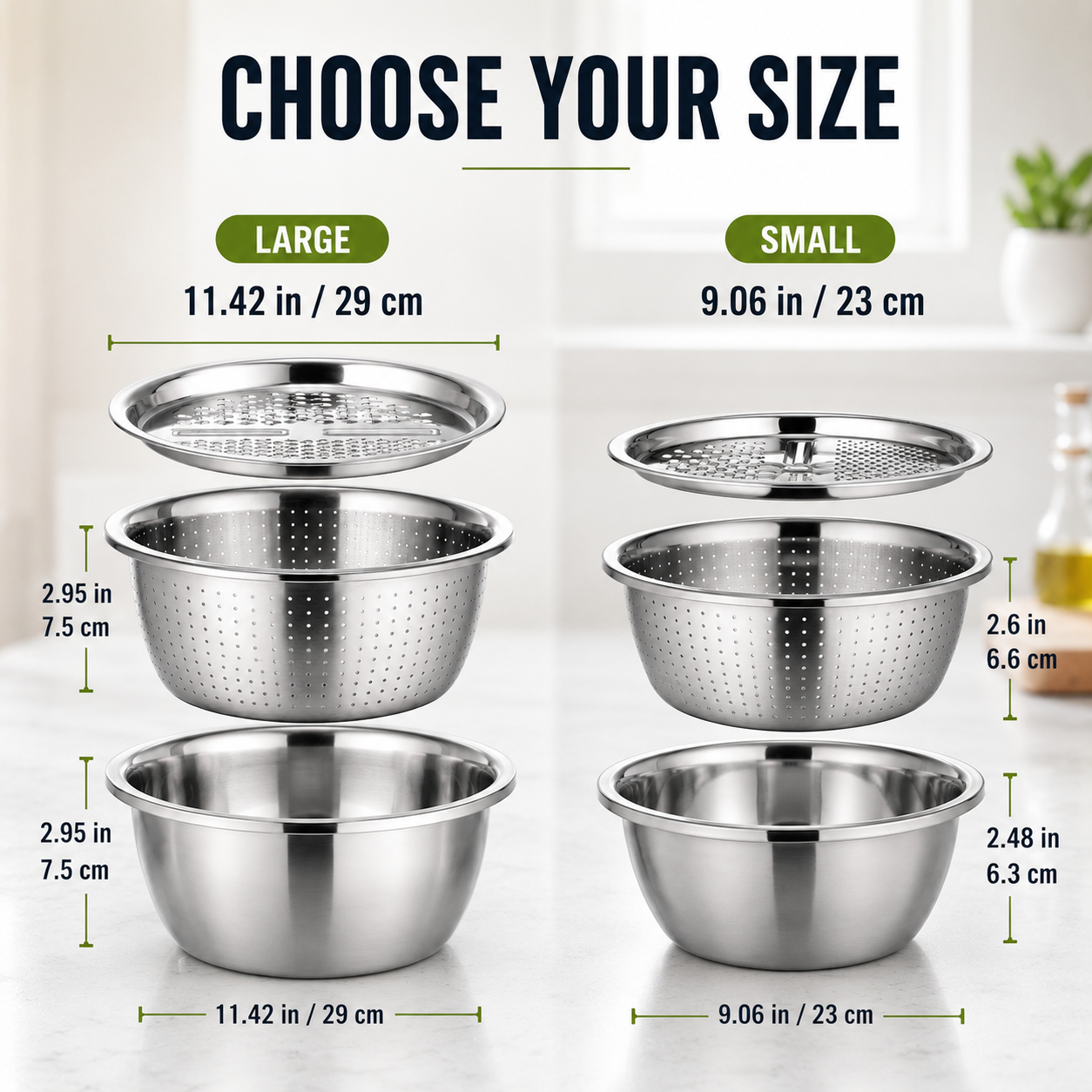 🔥 TODAY ONLY 50% OFF 🥕 3-in-1 Stainless Steel Vegetable Grater Bowl