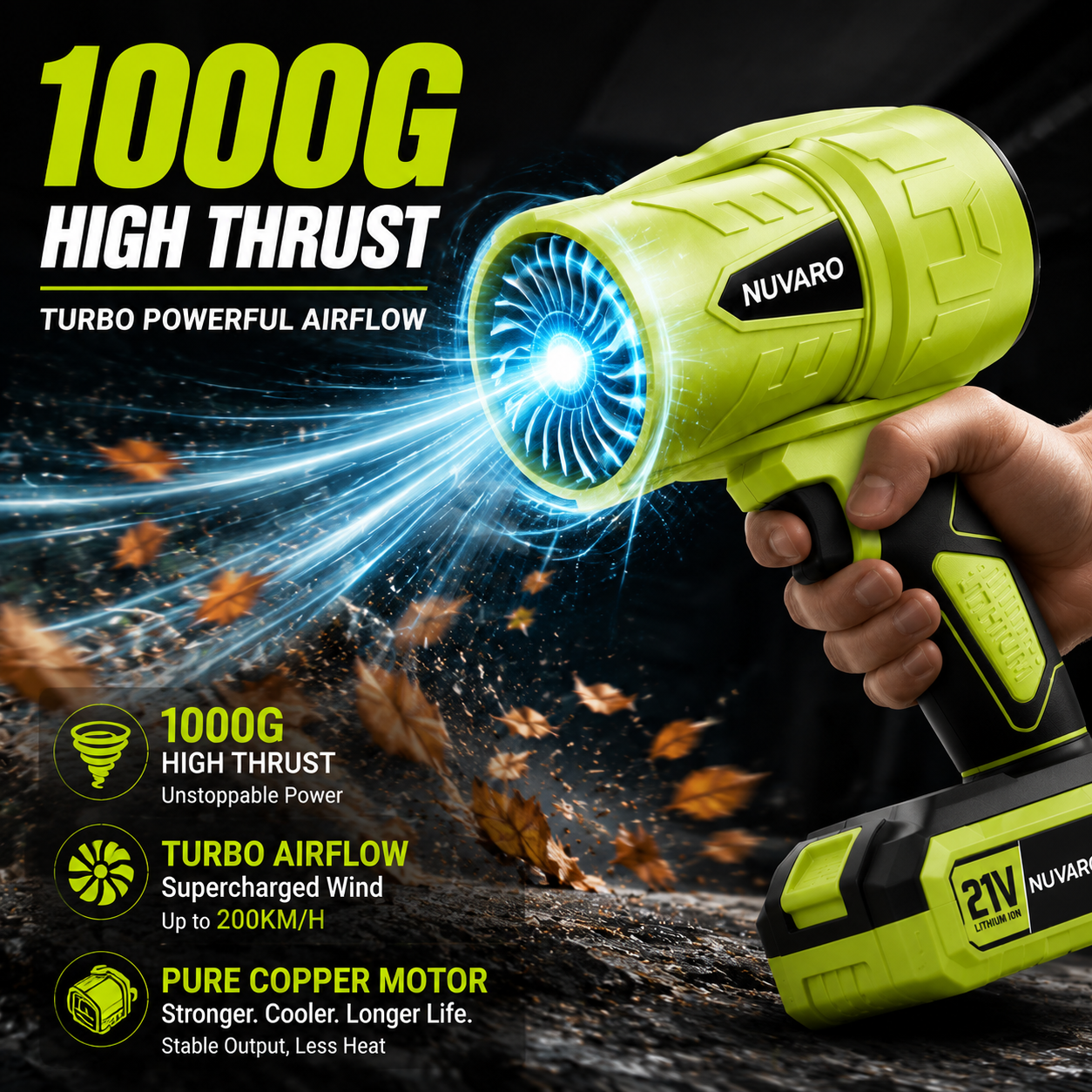 ⚡Turbo Jet Blower – 1000G Cordless Air Duster