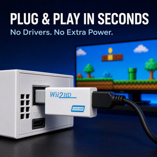 🎮 Classic Console to HDMI Adapter – Plug & Play 1080P Converter