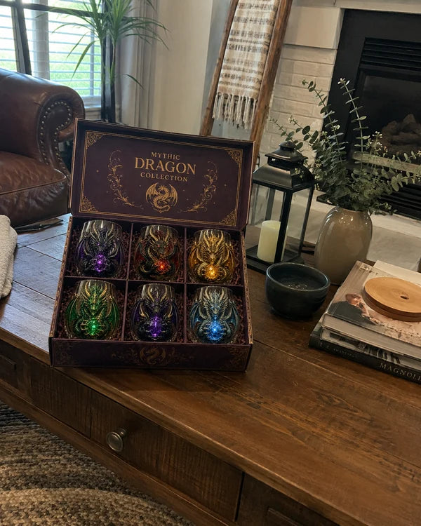 Mythic Dragon 3D Glass Art Cup – Handcrafted Fantasy Whiskey Glass