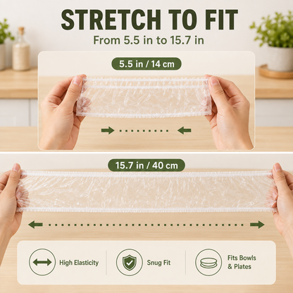 100PCS Disposable Stretch Food Covers for Bowls & Plates🛒