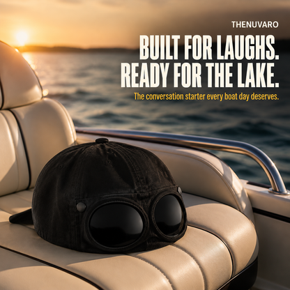 🧢 Novelty Boater Hat with Built-In Shades – The Funniest Gift for Fishing & Boat Lovers