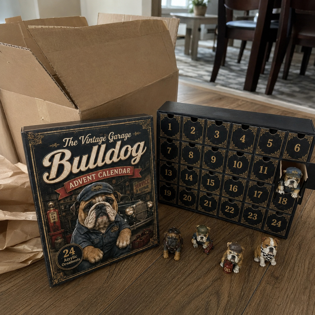 🔧 Vintage Garage Bulldog Advent Calendar 2026 – 24 Days of Classic Bulldog Garage Surprises