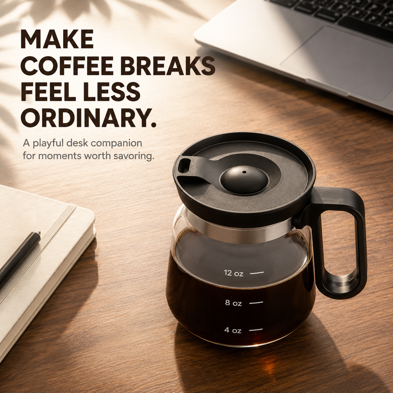 ☕ Coffee Pot-Shaped Glass Mug with Lid – The Gift Coffee Lovers Want to Keep