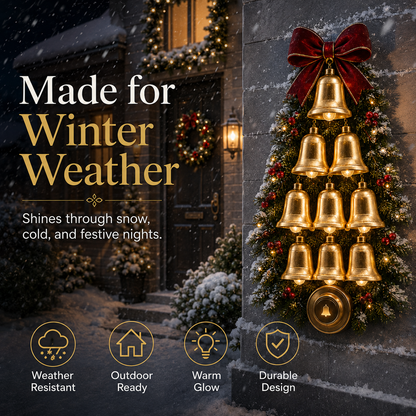 🔔 Christmas Bell Cascade Doorbell– Light-Up Holiday Chime Door Decor 🎄