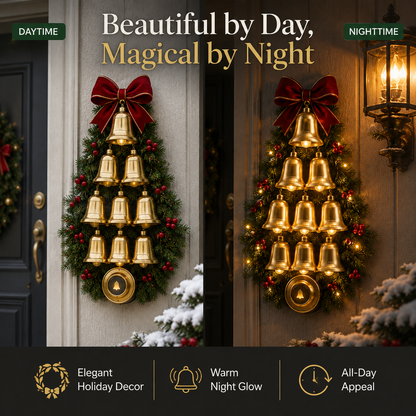 🔔 Christmas Bell Cascade Doorbell– Light-Up Holiday Chime Door Decor 🎄