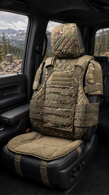💪🚙Rugged Truck Seat Cover – Tactical Storage, Seat Protection & All‑Day Comfort