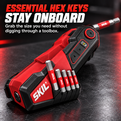 🔥⚡ Powered Hex Key Driver Kit – 3-Angle Folding Head, LED Light & 27-Piece Bit Set