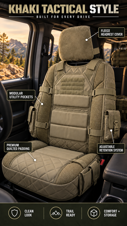 💪🚙Rugged Truck Seat Cover – Tactical Storage, Seat Protection & All‑Day Comfort
