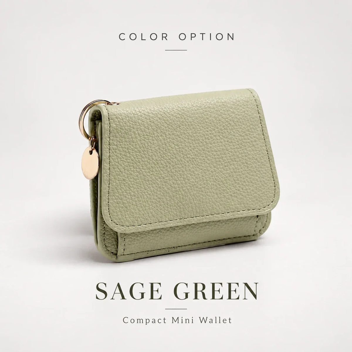 ✨Compact PU Leather Card Wallet with ID Window & Coin Pocket