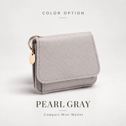 ✨Compact PU Leather Card Wallet with ID Window & Coin Pocket