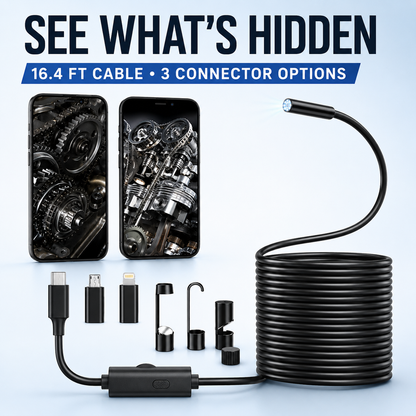 🔍 HD Borescope Inspection Camera for iPhone and Android