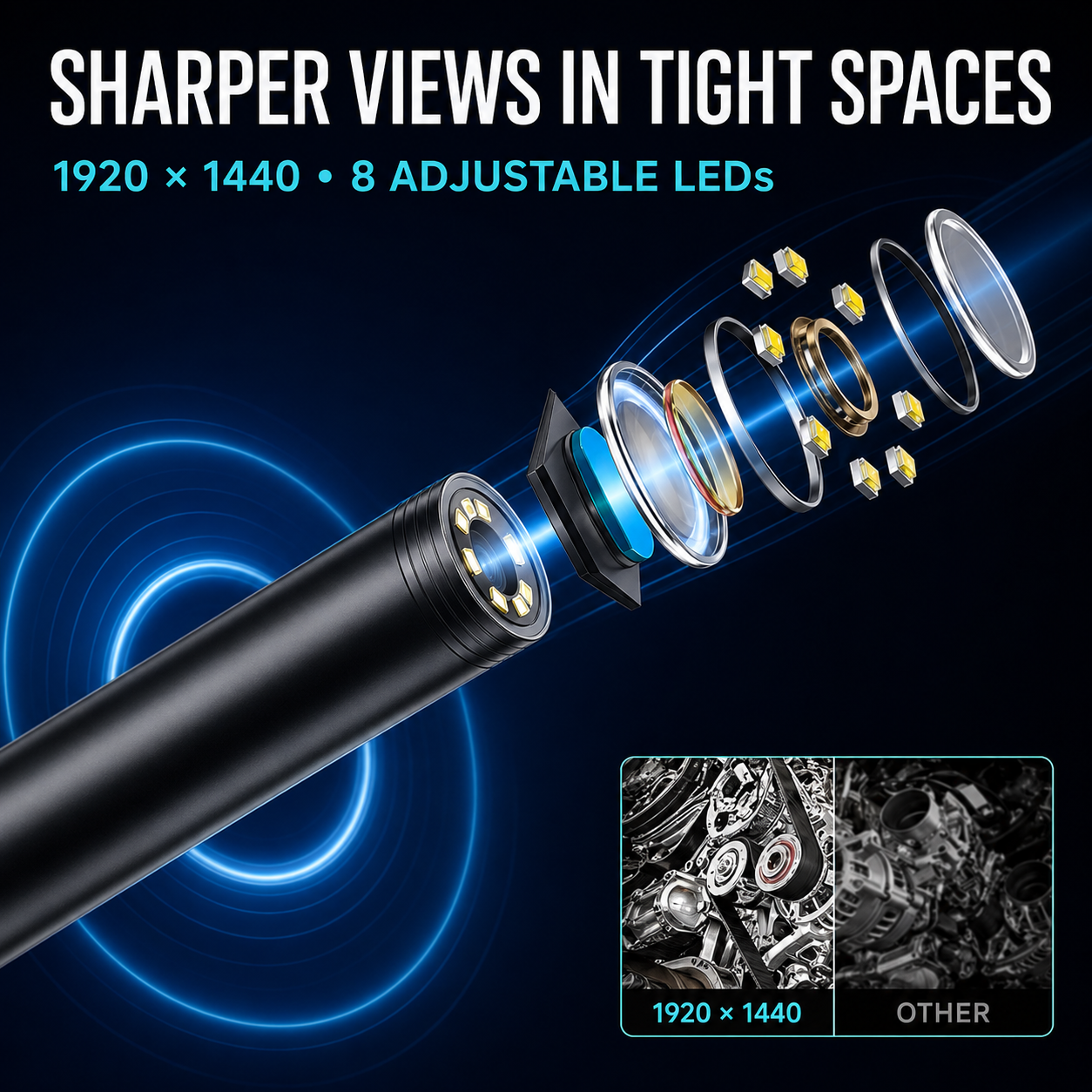 🔍 HD Borescope Inspection Camera for iPhone and Android