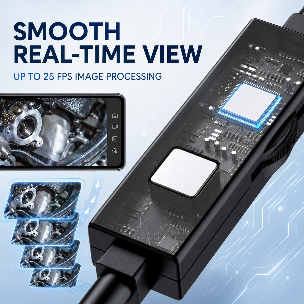 🔍 HD Borescope Inspection Camera for iPhone and Android