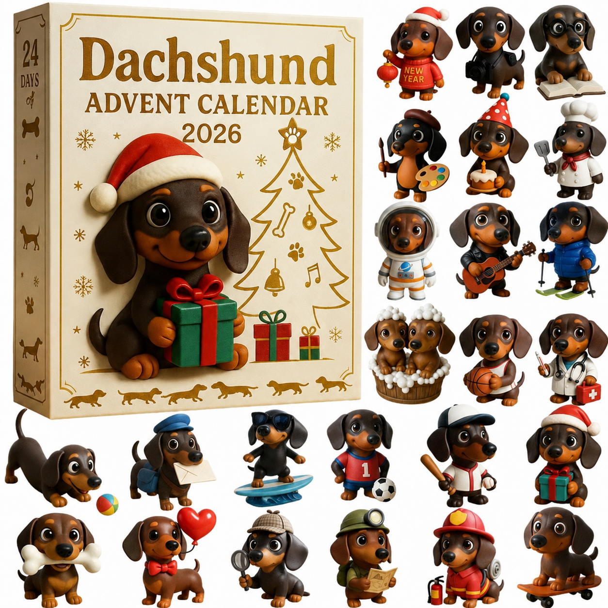 🎄🐾 2026 Dachshund Advent Calendar 🐶✨
