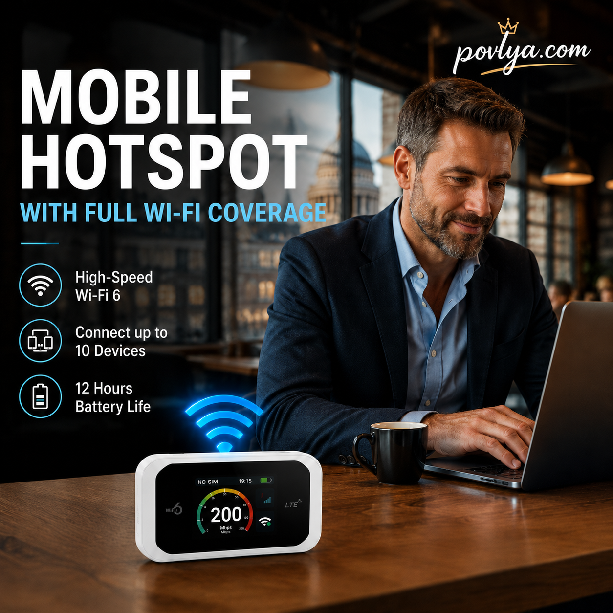 2026 HOT SALE50K+ SOLD! 50% OFF! Mobile Hotspot – Portable WiFi, full coverage anywhere. No contract, no setup. Stay connected on the go!