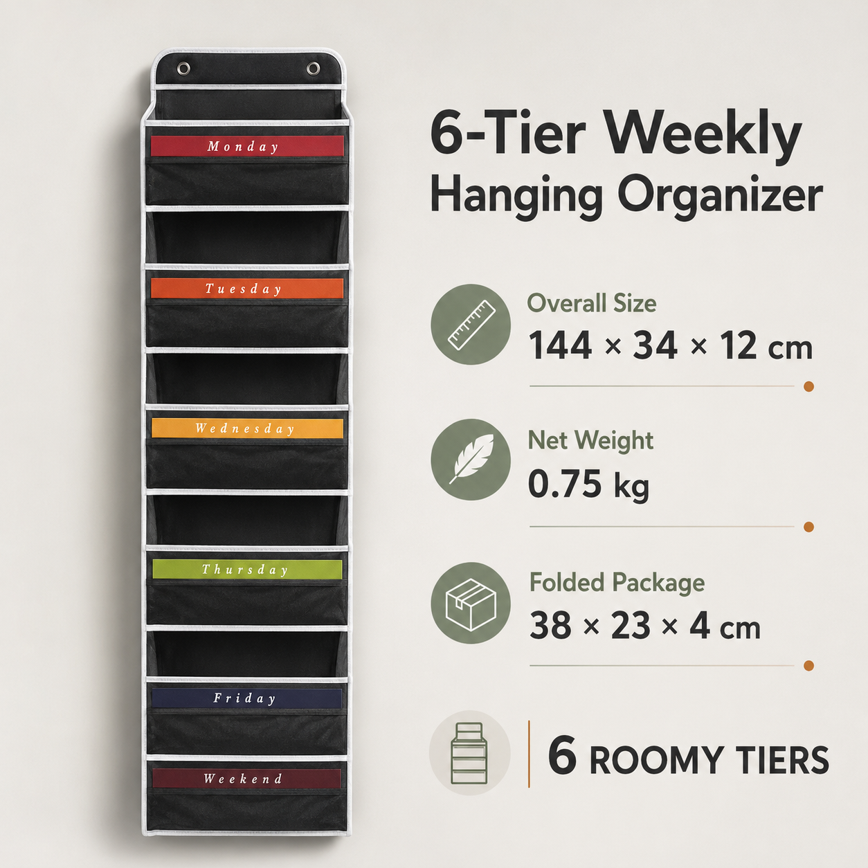 🔥49% OFF🔥6-Tier Large-Capacity Hanging Organizer