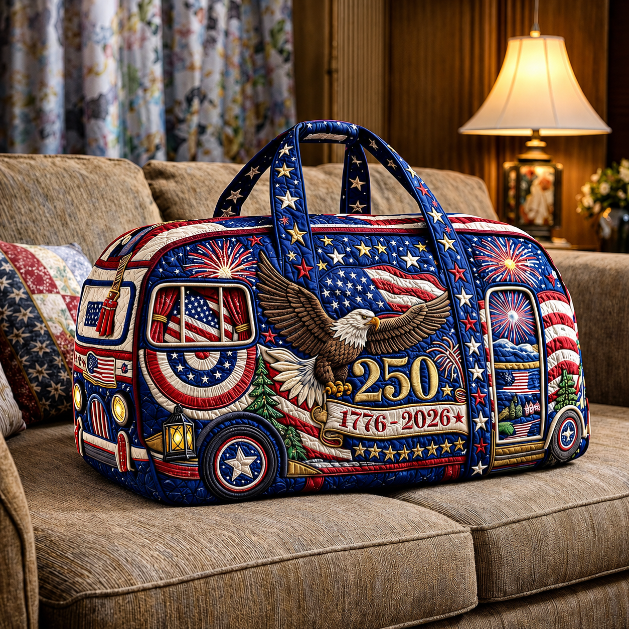 ?LAST DAY 50% OFF ??? American 250th Anniversary Quilted Travel Duffle Bag